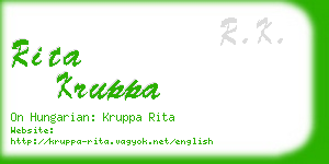 rita kruppa business card